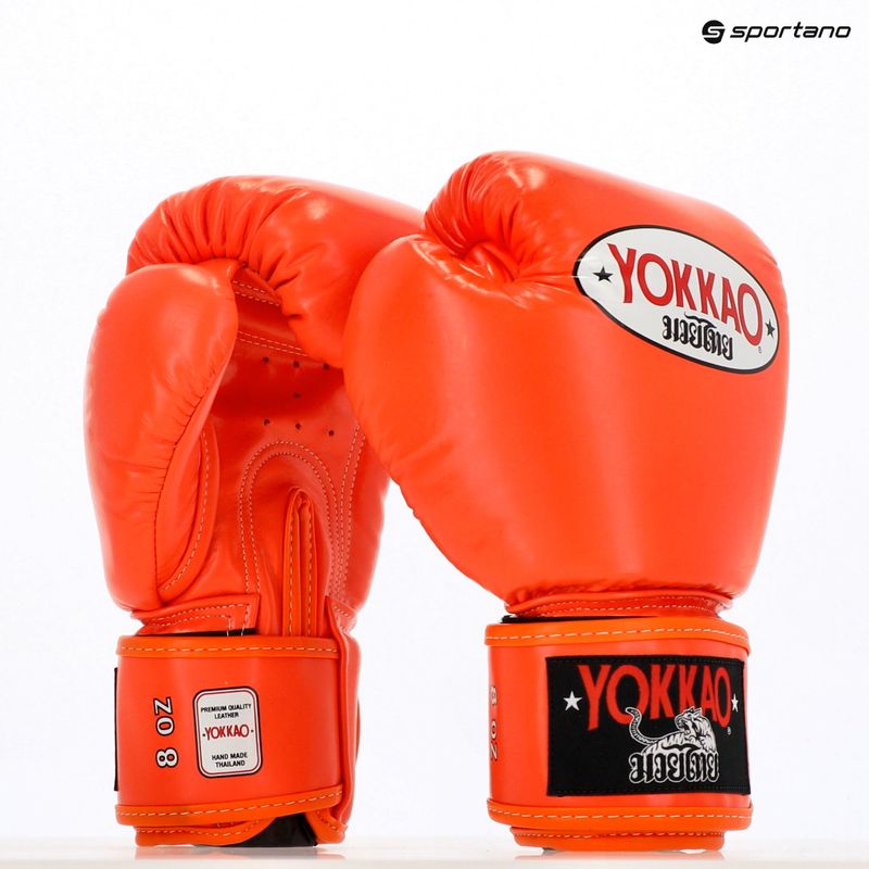 YOKKAO Herren Boxhandschuhe Matrix orange ibis 8