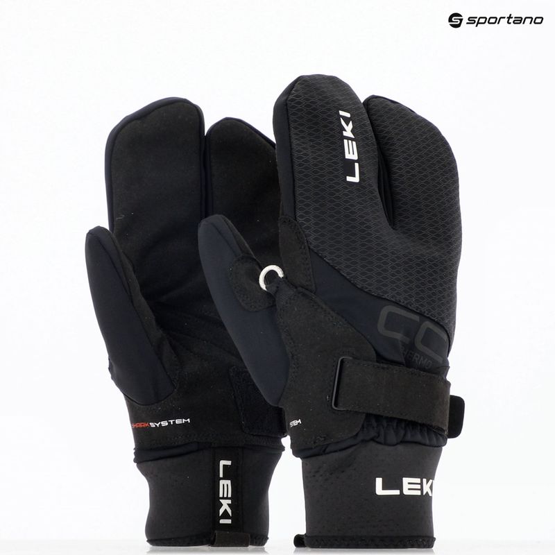 Skihandschuhe LEKI CC Thermo Shark Lobster (2+2) black 10