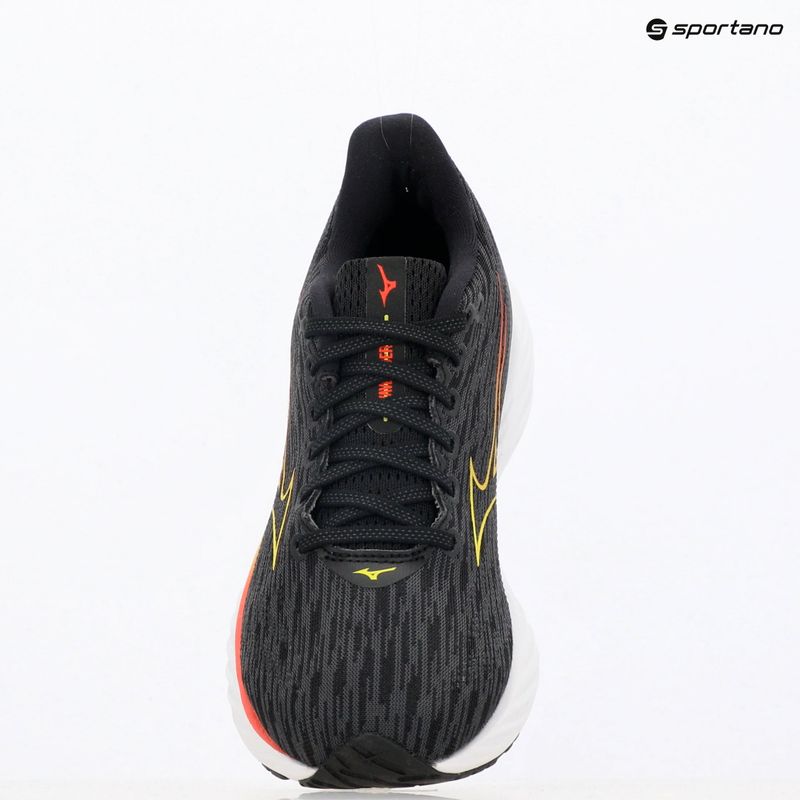 Laufschuhe Damen Mizuno Wave Rider 28 black/evening primrose/poppy red 9