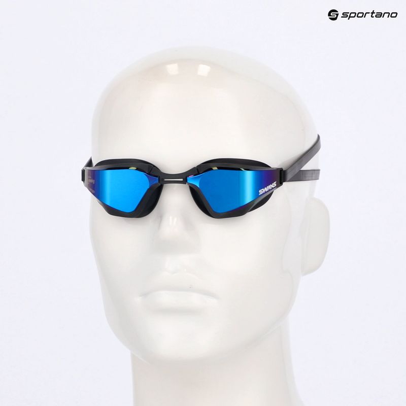Schwimmbrille SWANS BG-SR-72M blackened/ blue mirror 7