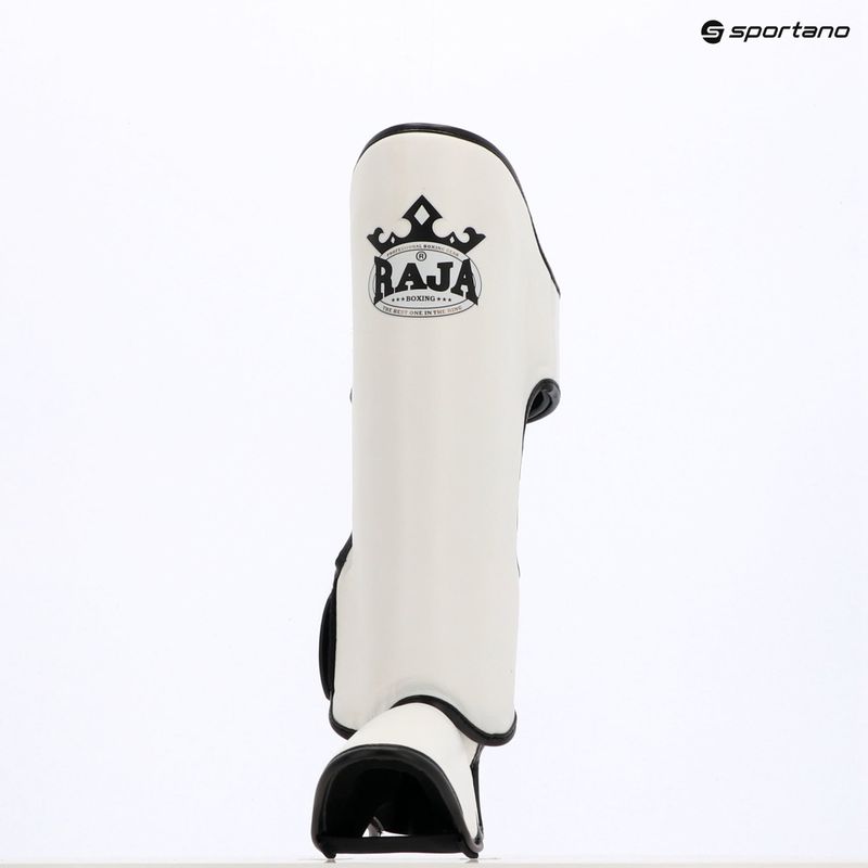 Schienbein- und Fußschützer RAJA BOXING Lightweight Shin Guards Genuine Leather white 8