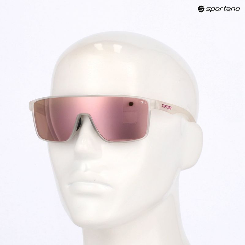 Tifosi Sanctum satinierte Sonnenbrille klar/rosa Spiegel 6