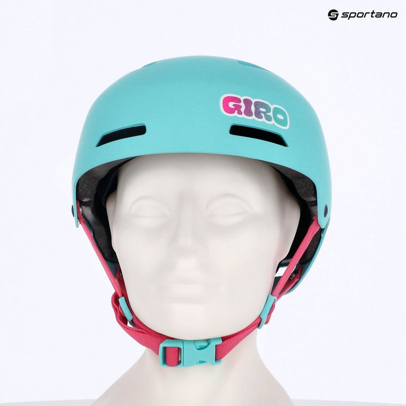 Giro Dime FS matt schreiend teal Kinder Fahrradhelm 7