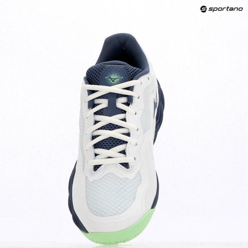 Tennisschuhe Herren Mizuno Wave Enforce Court AC white/ vintage indigo/ neo mint 9