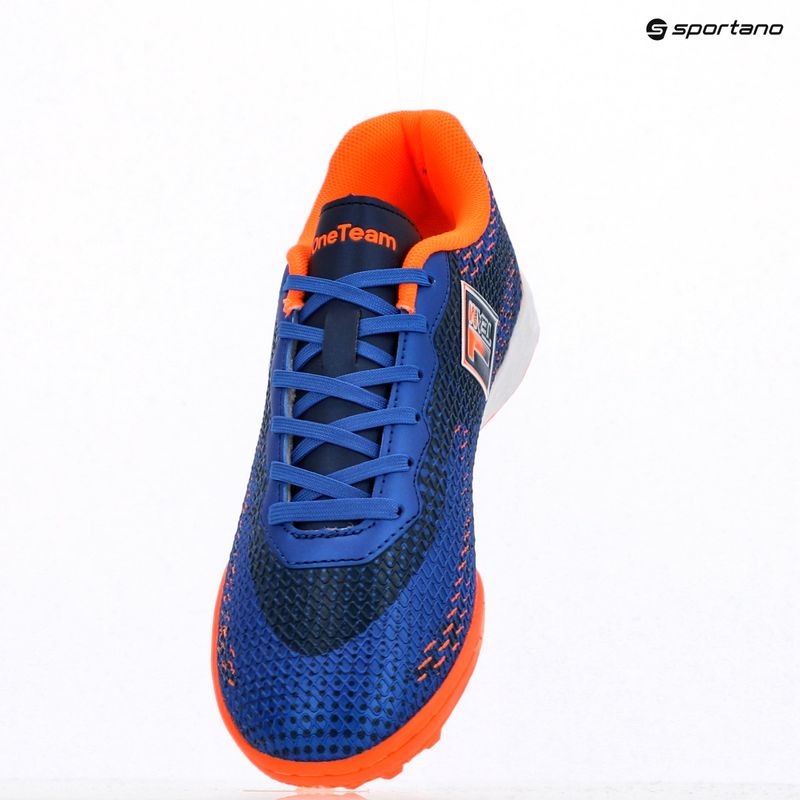 Fußballschuhe Kinder OneTeam Robero Teen TF Dunkelblau/Orange 20