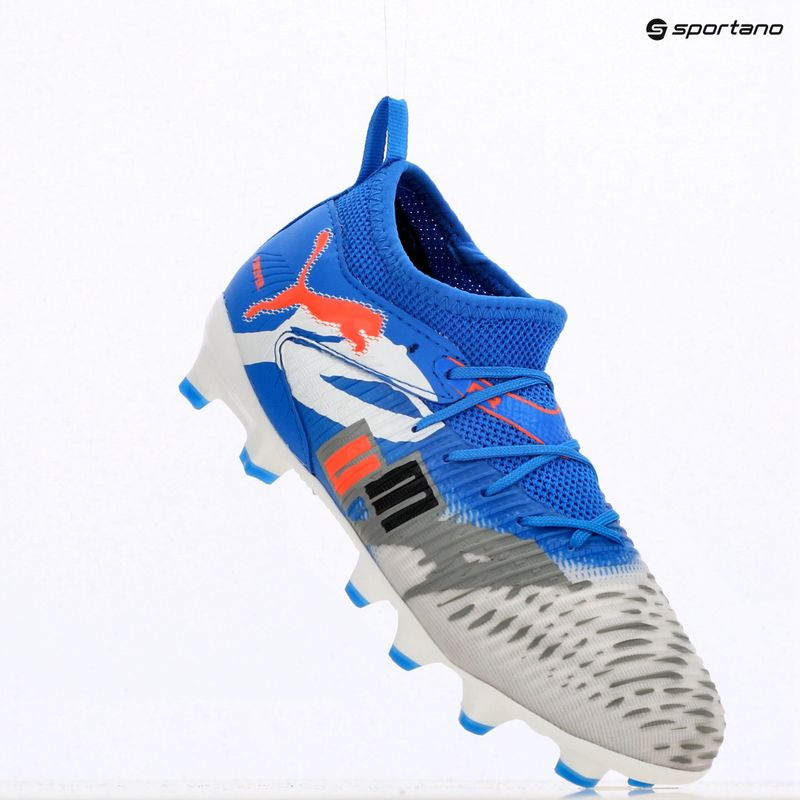 Fußballschuhe Kinder PUMA Future 8 Match Forever FG/AG Jr white/ultra blue/feather gray/puma black/glowing red 9