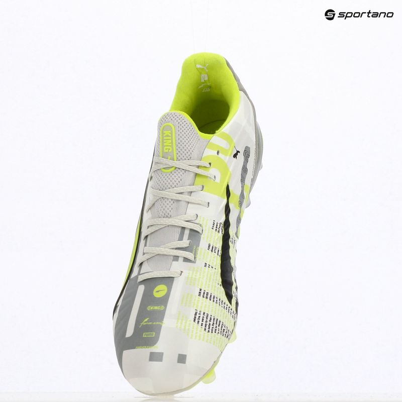 Fußballschuhe Herren PUMA King Ultimate Forever FG/AG feather gray/electric lime/puma white/flat light gray 9