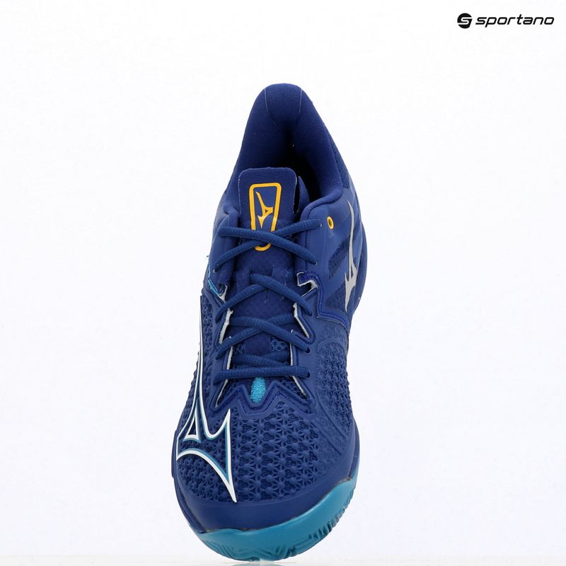 Tennisschuhe Herren Mizuno Wave Exceed Tour 6 CC bellwether blue/ white/ fjord blue 12