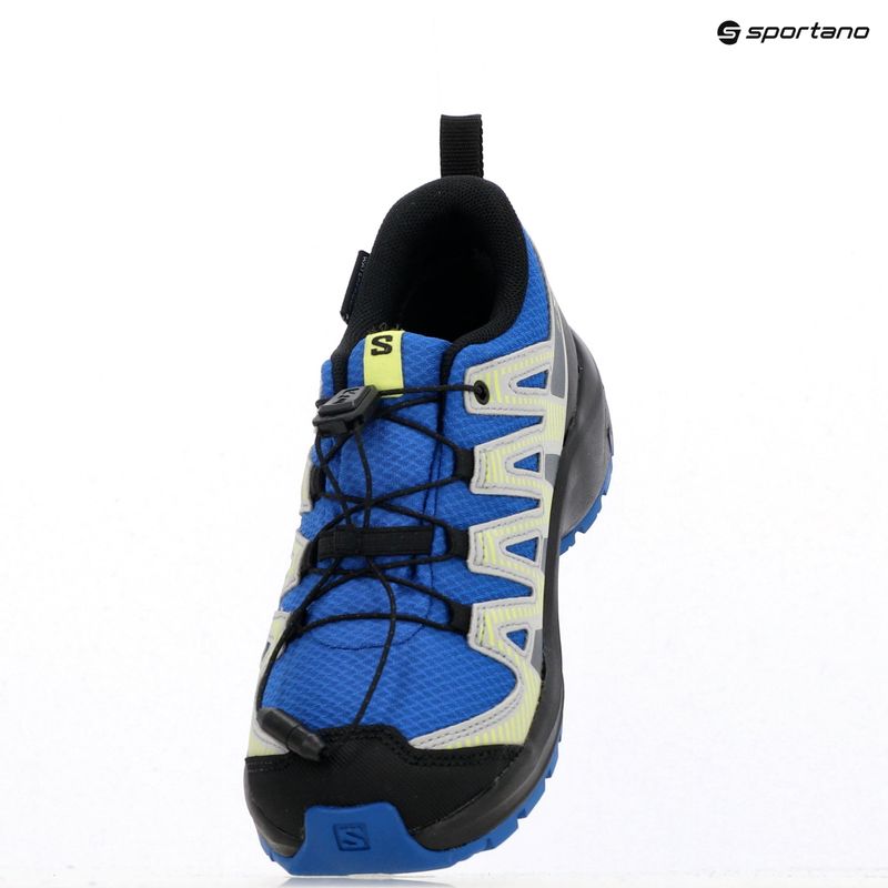 Wanderschuhe Kinder Salomon XA PRO V8 WP nautical blue/black/sharp green 16