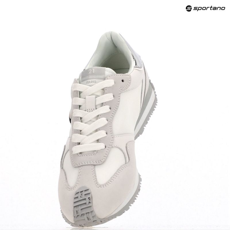 KARL LAGERFELD Damen Velocette Embro Nft weiß Leder/Textil m/Silber Schuhe 9