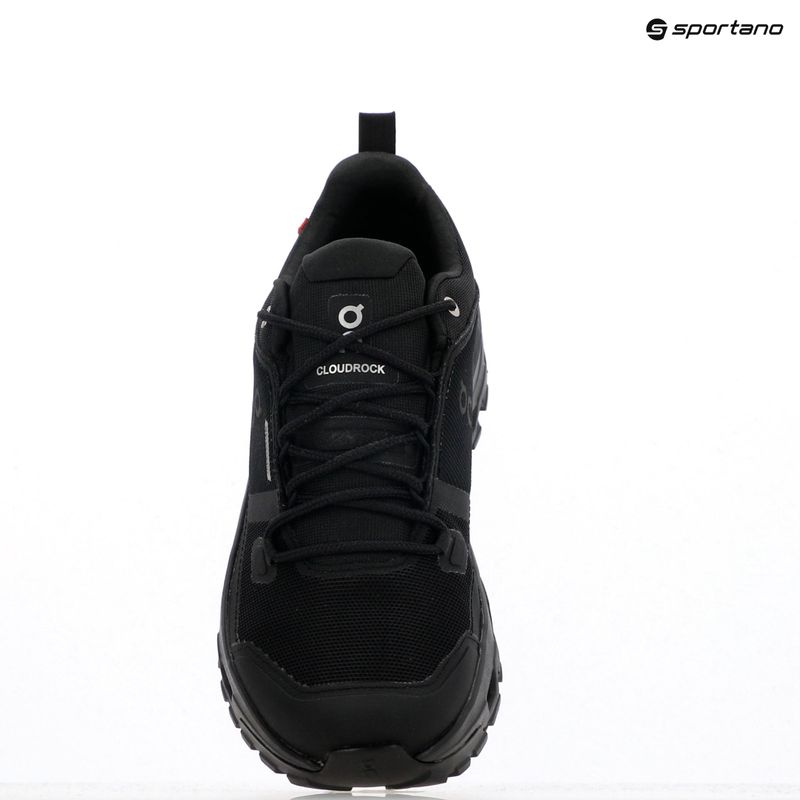 Herrenschuhe On Running Cloudrock Low Waterproof black/black 13