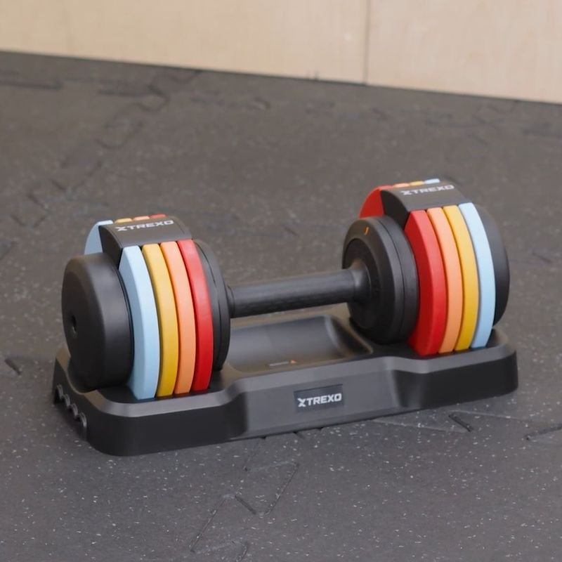 Verstellbare Hantel TREXO 25 kg multicolor 12