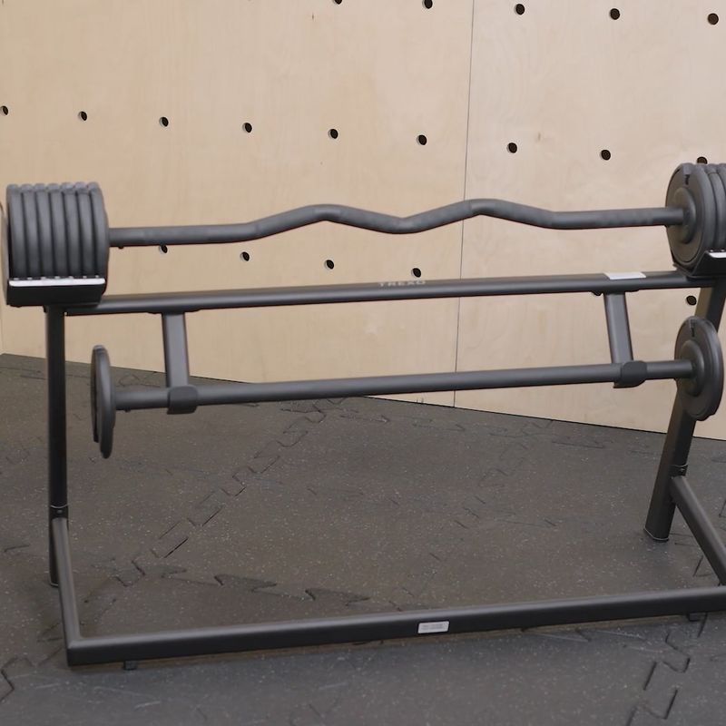 TREXO 36 kg verstellbares Langhantelset 16