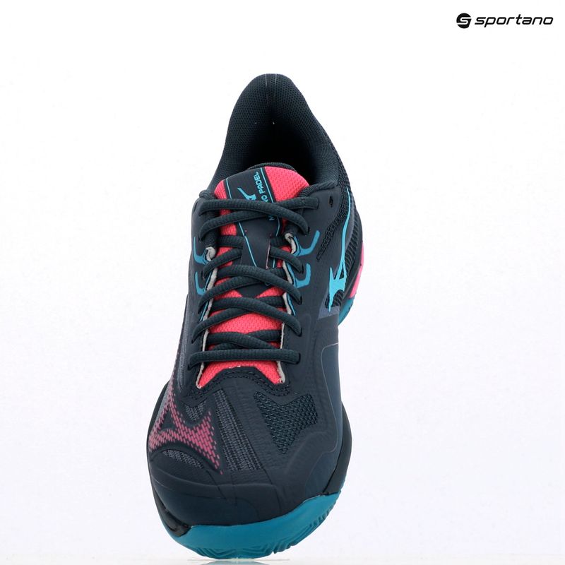 Padel-Schuhe Damen Mizuno Wave Exceed Light 2 Padel midnight navy/ fuchsia purple/ enamel blue 12