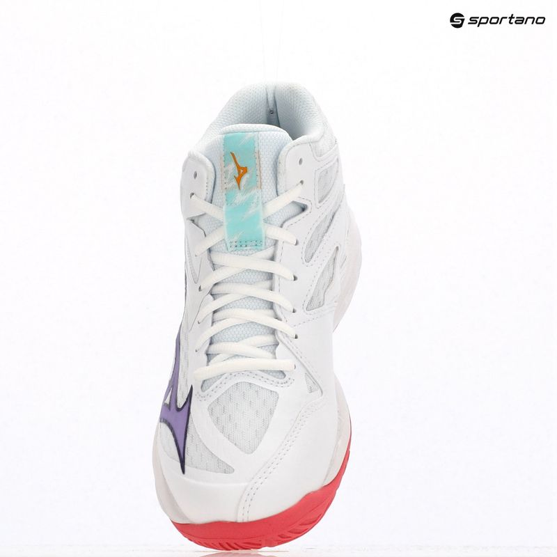 Volleyballschuhe Damen Mizuno Thunder Blade Z Mid white/violet indigo/camelliaros 11