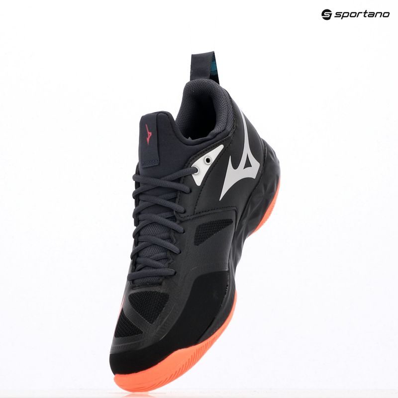Volleyballschuhe Mizuno Wave Dimension black/neon flame/peacock blue 9