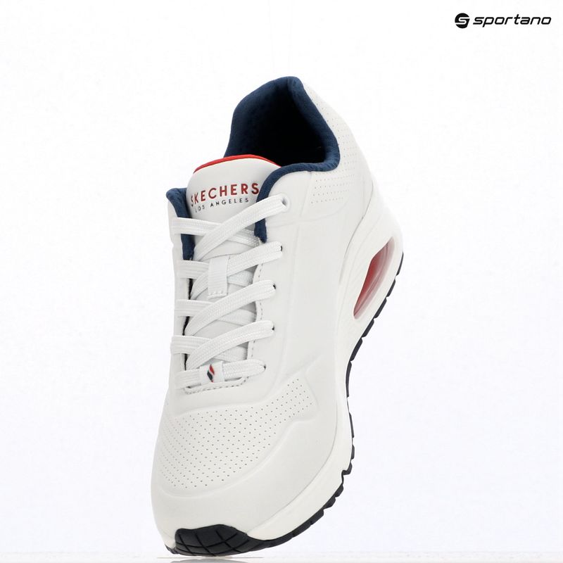 Schuhe Damen SKECHERS Uno Stand On Air white durabuck/navy/red trim/mesh 15