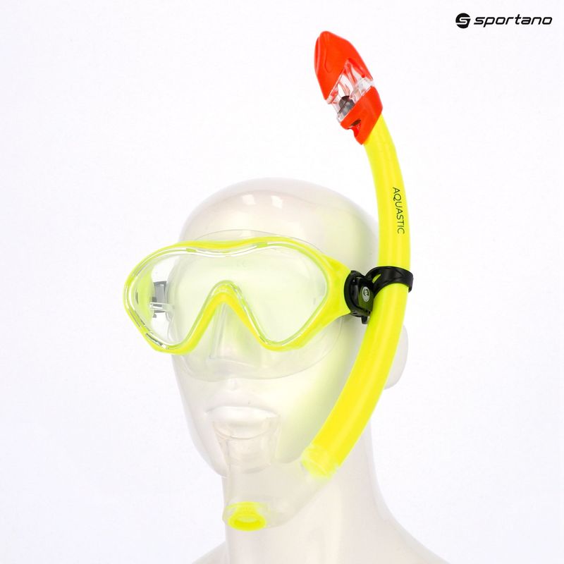Kinderschnorchelset AQUASTIC Minke Maske + Schnorchel grün 14