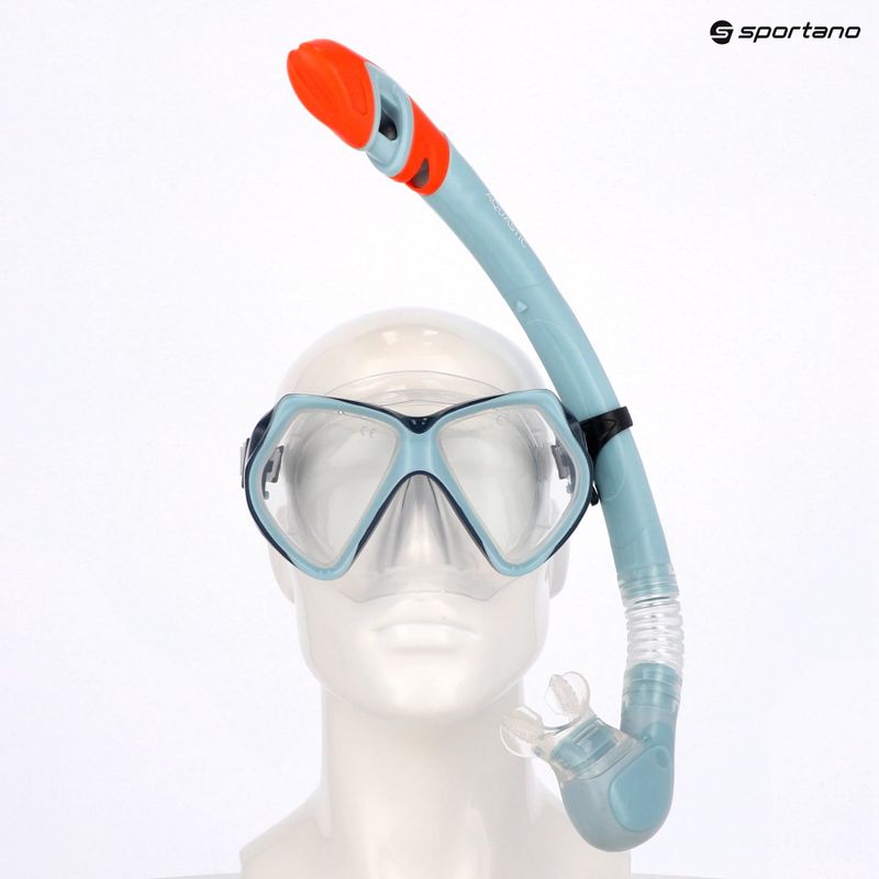 AQUASTIC Shoal Schnorchelset Maske + Schnorchel blau 12
