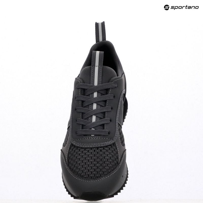 EA7 Emporio Armani Schwarz & Weiß Schnürsenkel Asphalt grau/silv.g7 Schuhe 12