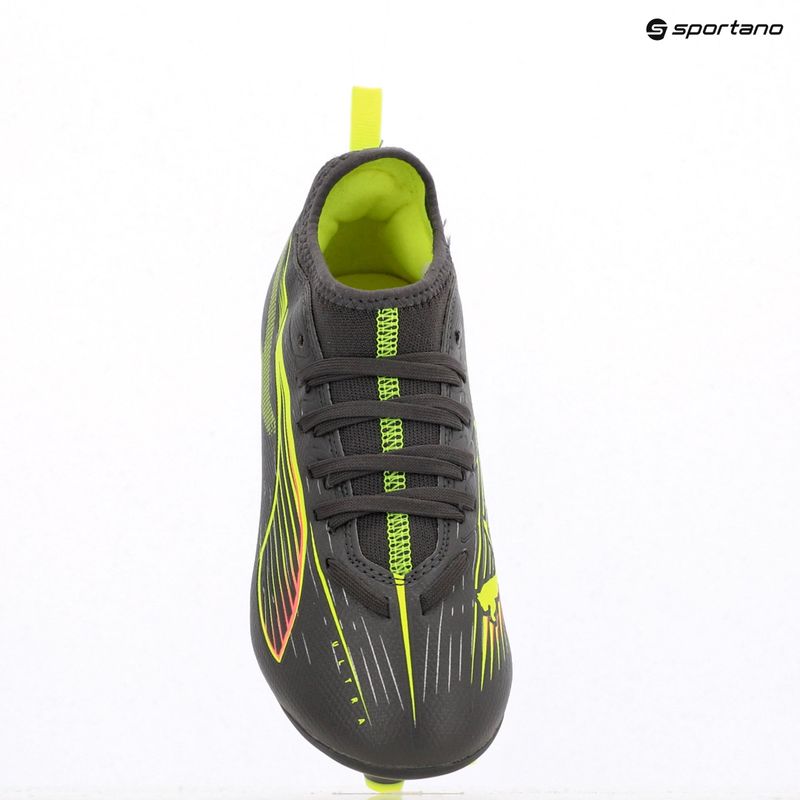 Fußballschuhe Kinder PUMA Ultra 5 Match FG/AG Jr matte aged silver/yellow alert/puma aged silver 9