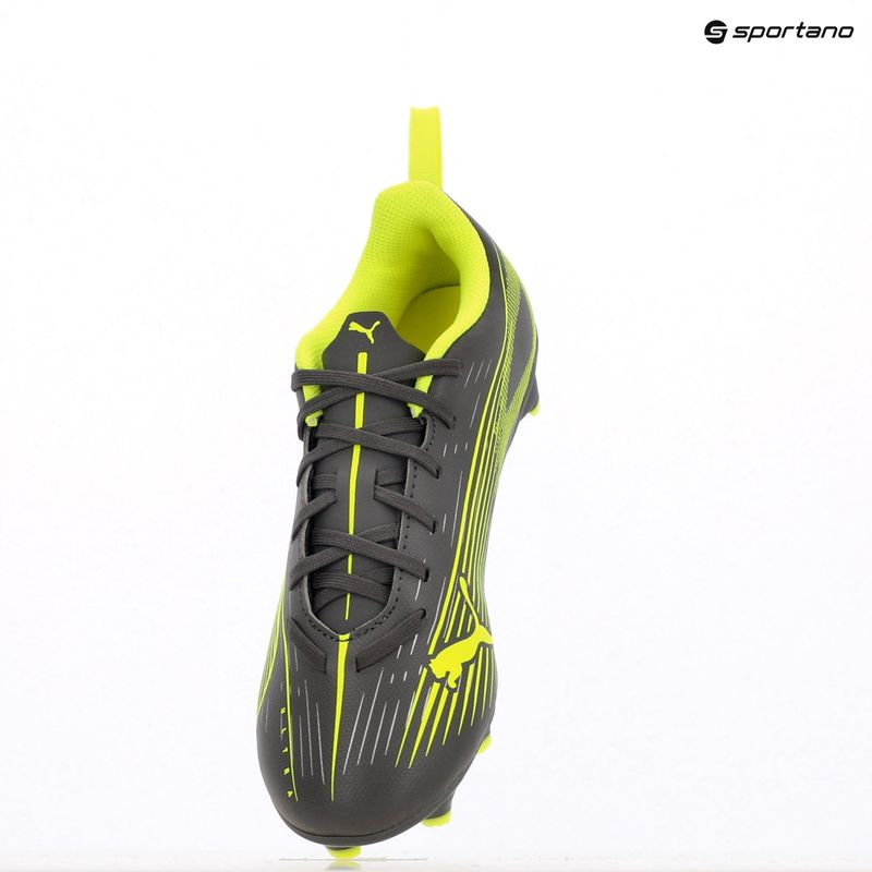 Fußballschuhe Kinder PUMA Ultra 5 Play FG/AG Jr matte aged silver/yellow alert/puma aged silver 9