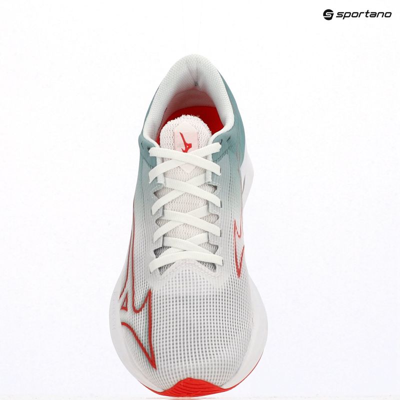 Damen Laufschuhe Mizuno Wave Rebellion Sonic 2 river weiß/cayenne/grauer Nebel 9