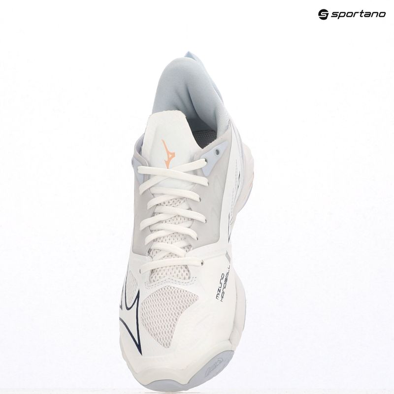 Frauen-Handballschuhe Mizuno Wave Mirage 5 weiß/navy Pfingstrose/Pfirsich parfait 9