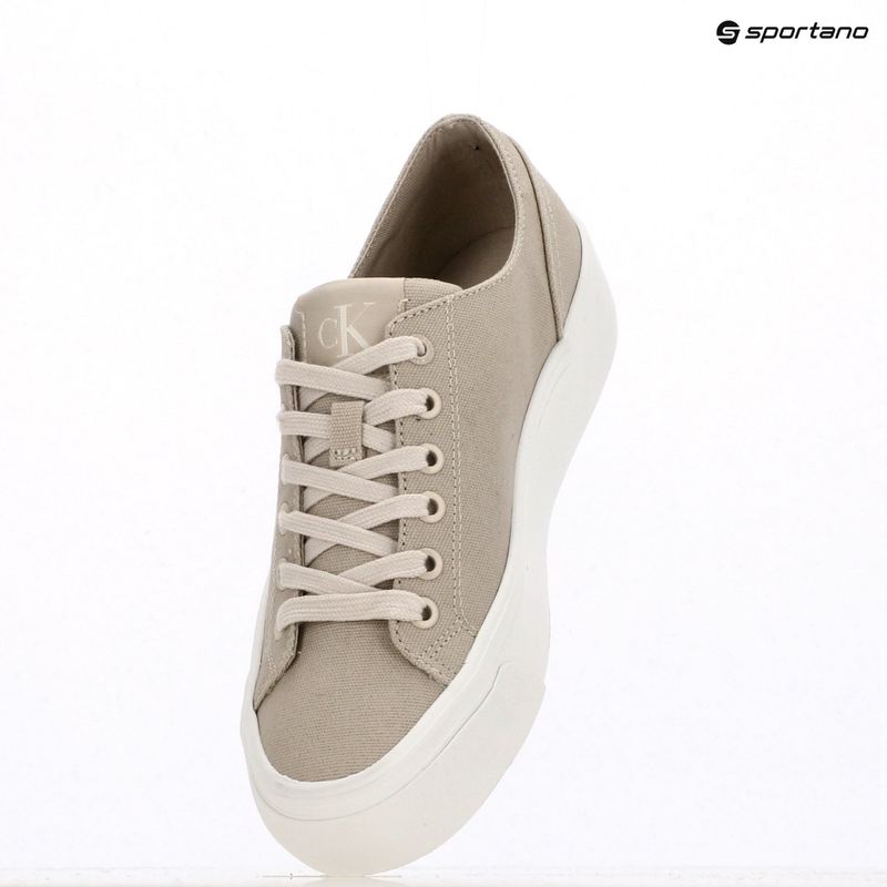Calvin Klein Damen Turnschuhe YW0YW01763 Vulc Flatform Low Cv MG Eierschale/Sahne weiß 9