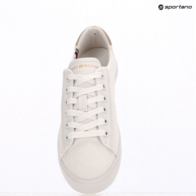 Tommy Hilfiger Damen Turnschuhe Vulc Canvas Lace Up weiß 9
