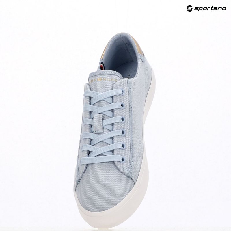 Tommy Hilfiger Damen Turnschuhe Vulc Canvas Lace Up luftig blau 9