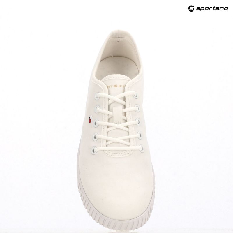 Tommy Hilfiger Damen Turnschuhe Canvas Lace Up weiß 9