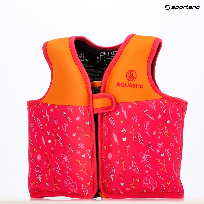 AQUASTIC Junior Kinder-Schwimmweste rosa/gelb 13