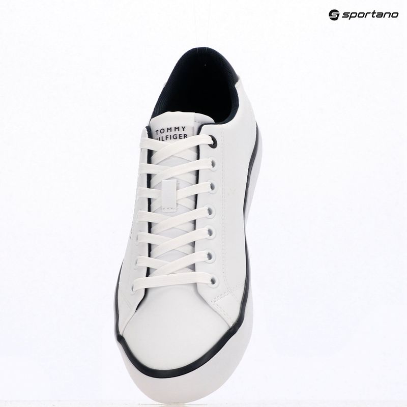 Tommy Hilfiger Herren Turnschuhe Th Hi Vulc Core Low Leather Ess YBS weiß 9
