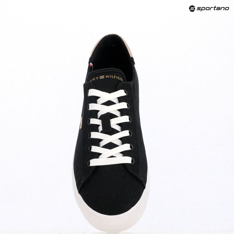 Tommy Hilfiger Damen Turnschuhe Vulc Canvas Lace Up schwarz 9