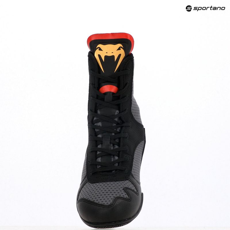 Venum Elite Boxing Schuhe stom grau/goldenen Logo 9