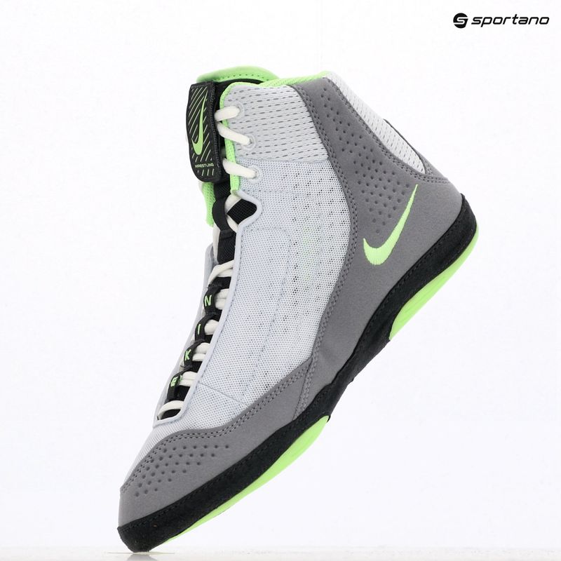 Nike Inflict 4 Fußball Wrestling Schuhe grau/Lime Blast/anthrazit/weiß 9