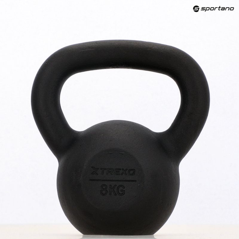 Gusseisen Kettlebell TREXO 8kg schwarz 8