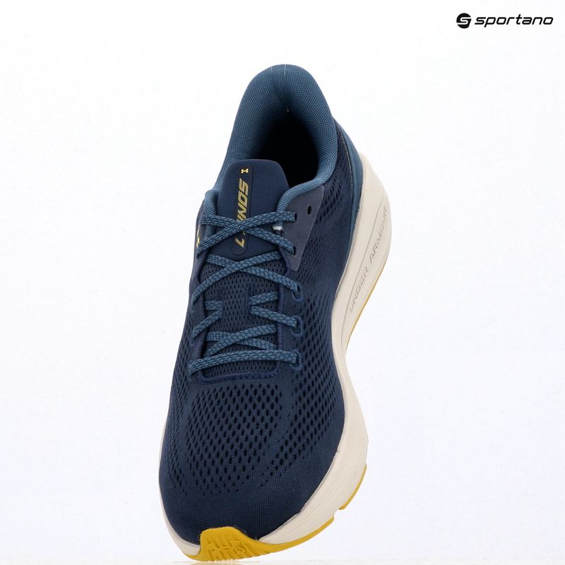 Herren-Laufschuhe Under Armour Sonic 7 washed navy/nu blue/yellow shade 9