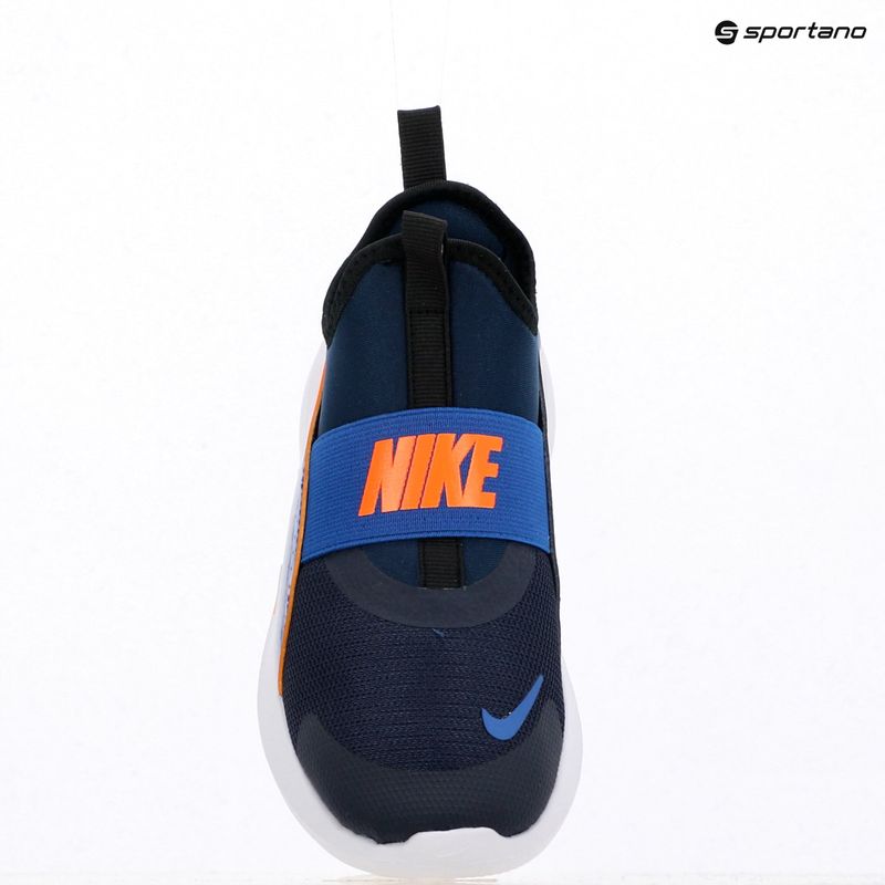 Nike Flex Runner 4 Mitternachtsnacht Marine/Total Orange/Game Royal Kinderschuhe 13