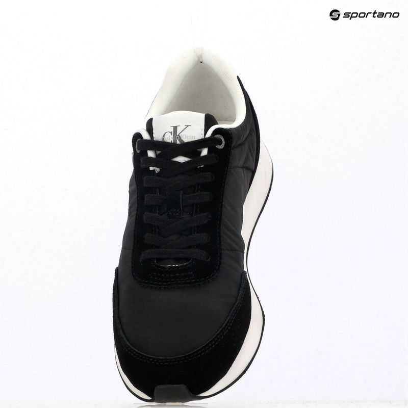 Damenschuhe Calvin Klein YW0YW01990 Retro Runner Schnürer Nylon MG black/bright white 9