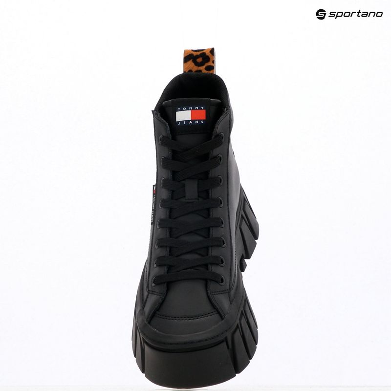 Tommy Jeans Damen Schuhe Vulc Flatform Leopard schwarz 9