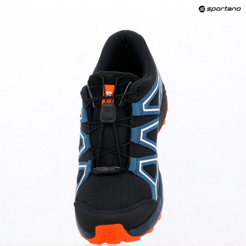 Salomon Speedcross Waterproof Kinderlaufschuhe dunkelmarine/dunkelblau/rotorange 10