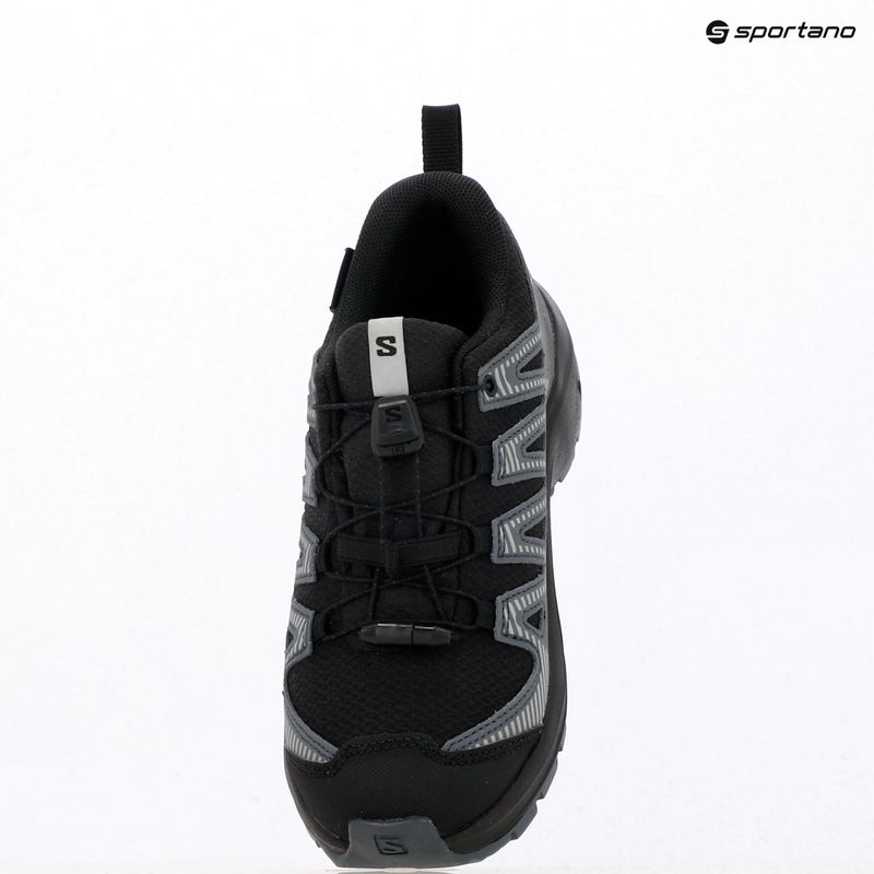 Kinder-Trekking-Schuhe Salomon XA Pro 3D V8 Waterproof schwarz/turbulence/quarry 14