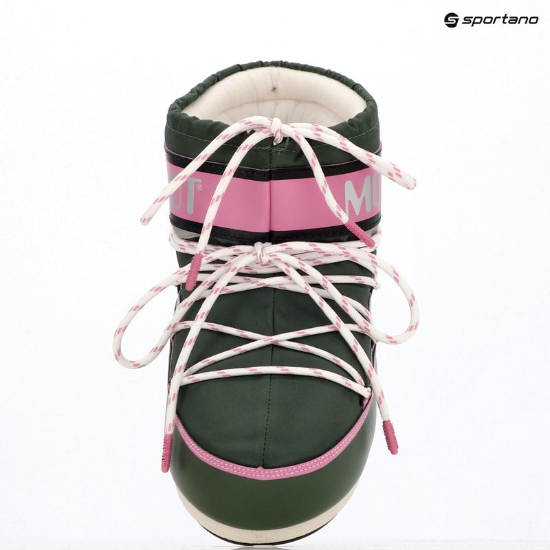 Moon Boot Icon Low Space Racing Damen Schneestiefel waldgrün/silber/rosa 10