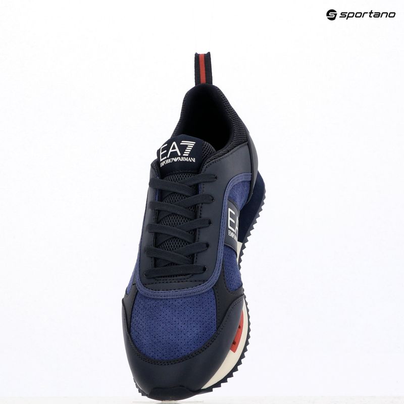 EA7 Emporio Armani Schwarz & Weiß Wildleder Sky Captain / Deep Cobal / Mineral Schuhe 16