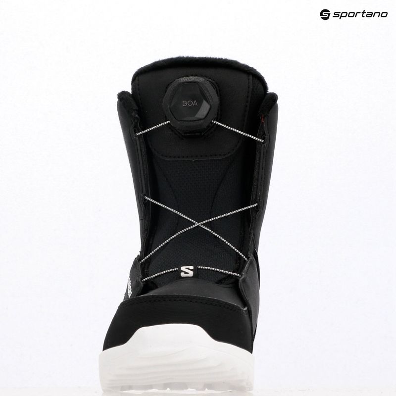 Kinder Snowboard-Boots Salomon Whipstar Boa Jr black/black/white 7