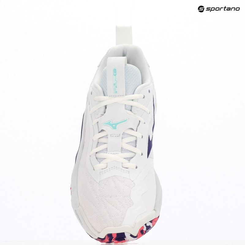 Handballschuhe Mizuno Wav Stealth Neo 2 white/violet indigo/camellia rose 12