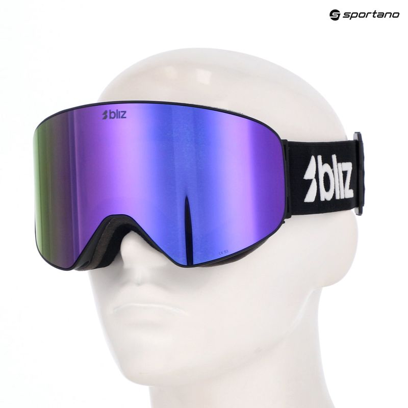 Skibrille Bliz Flow matte black/brown/purple multi 7