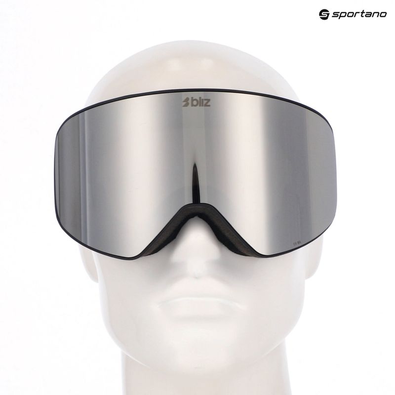 Skibrille Bliz Flow matte black/smoke/silver mirror 11